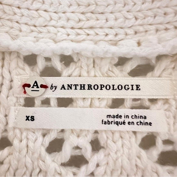 Anthropologie Faustia White & Pink Ombré Chunky Open Knit Cardigan - Picture 10 of 12